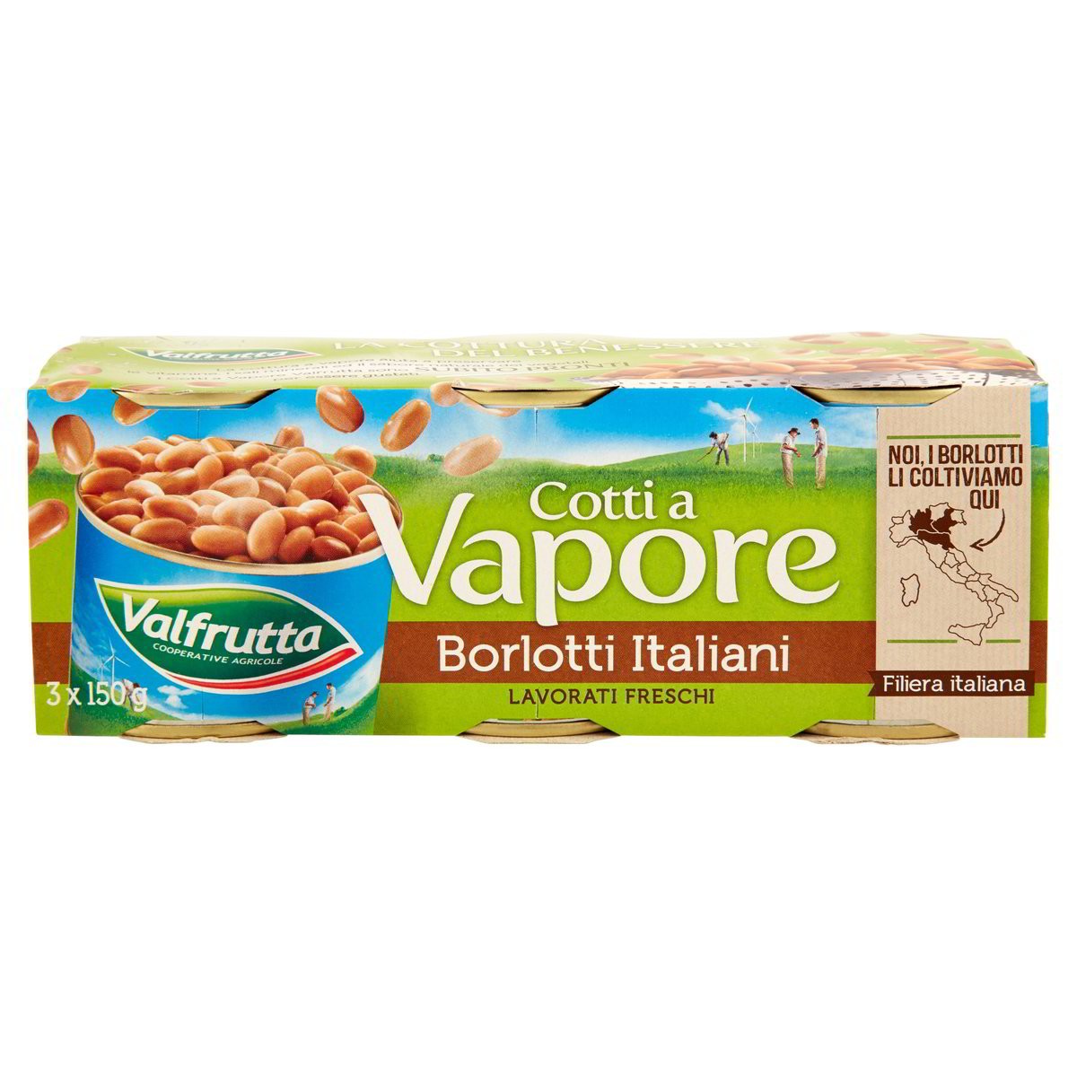 Valfrutta Fagioli borlotti cotti al vapore