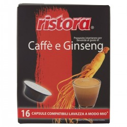 16 Capsule Ristora Caffè e Ginseng compatibili A Modo Mio Lavazza